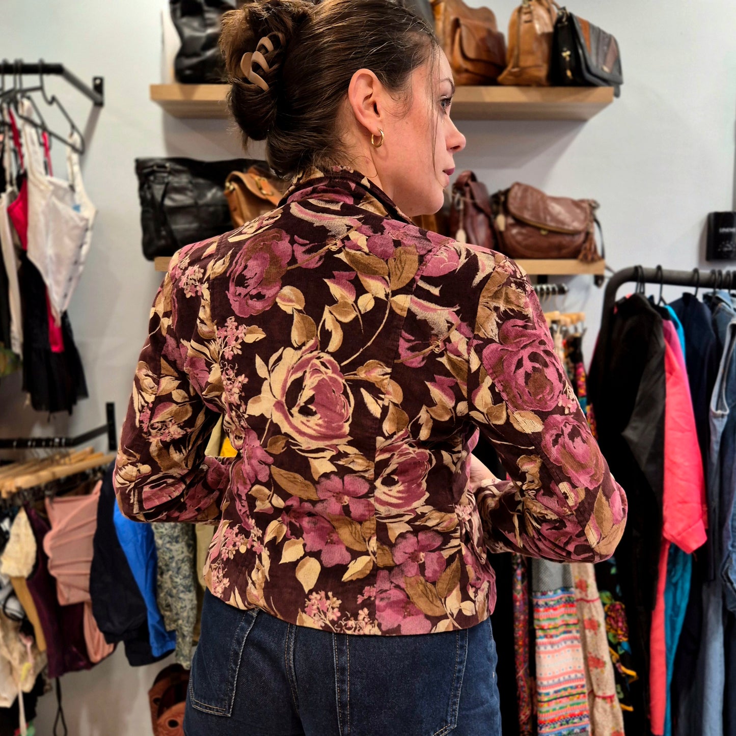 Floral Corduroy Blazer