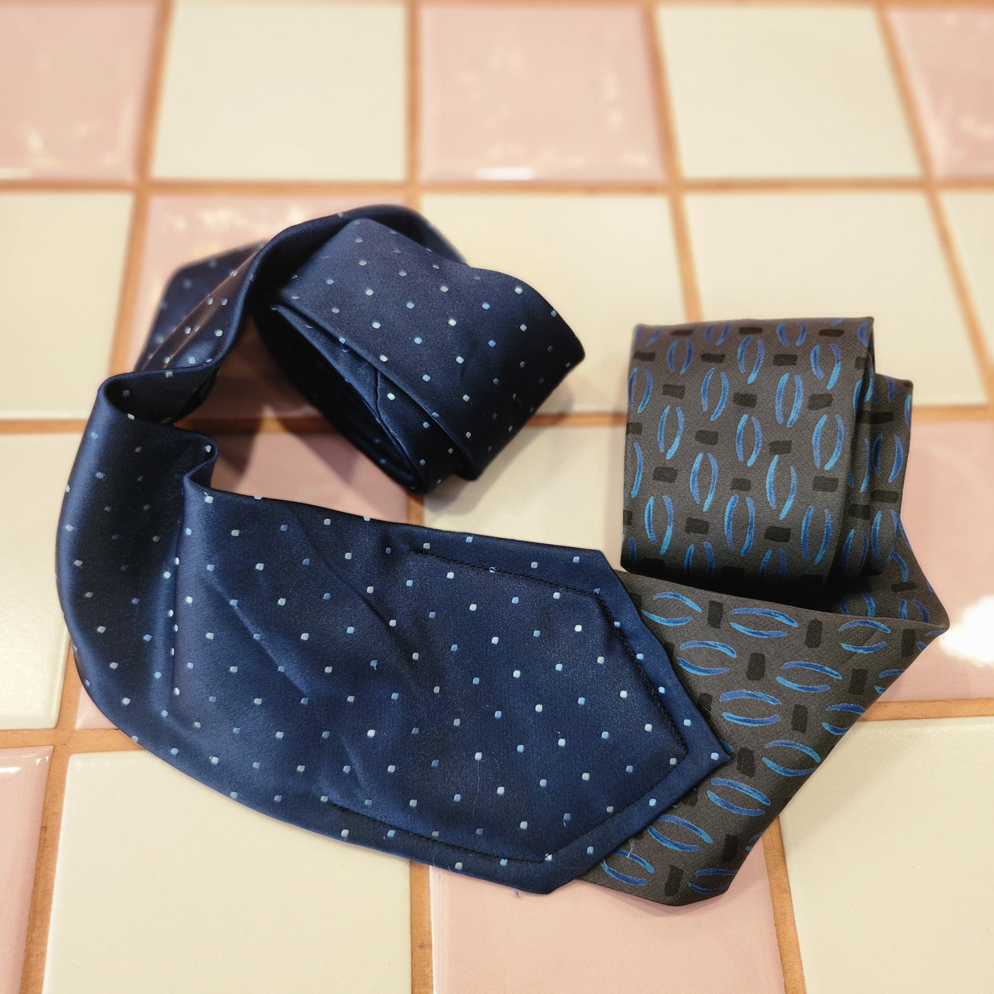 Reworked Tie Belt Blue