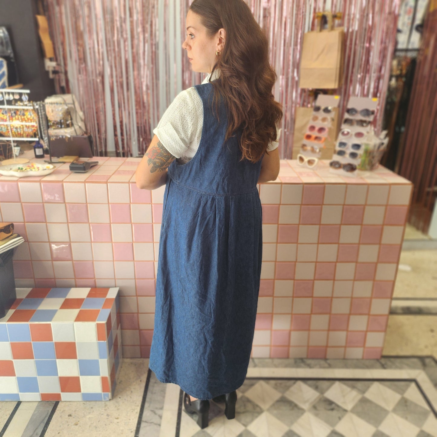 Embroidered Halloween Denim Dress