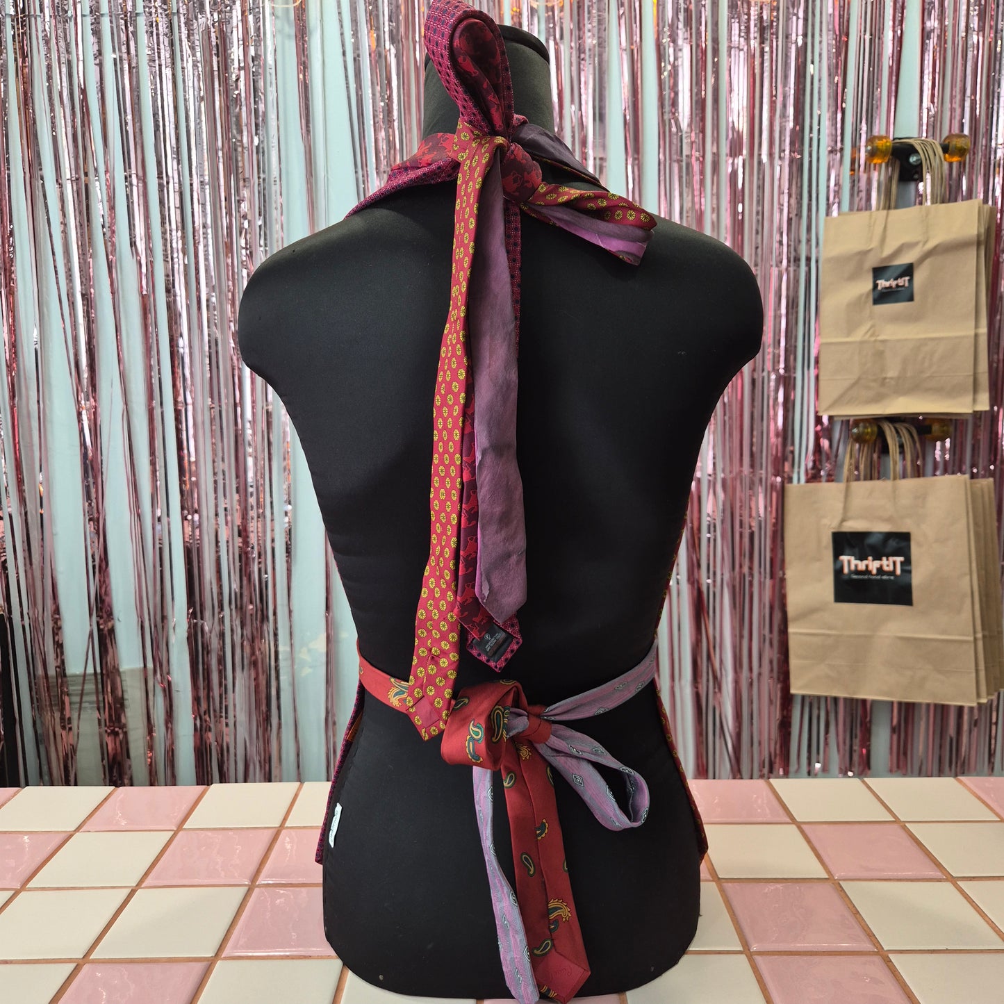 Upcycled Tie Halter Top