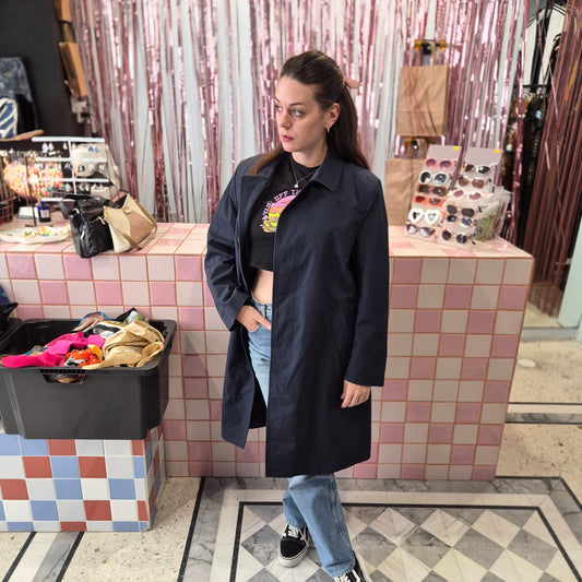 Timeless Blue Trench Coat