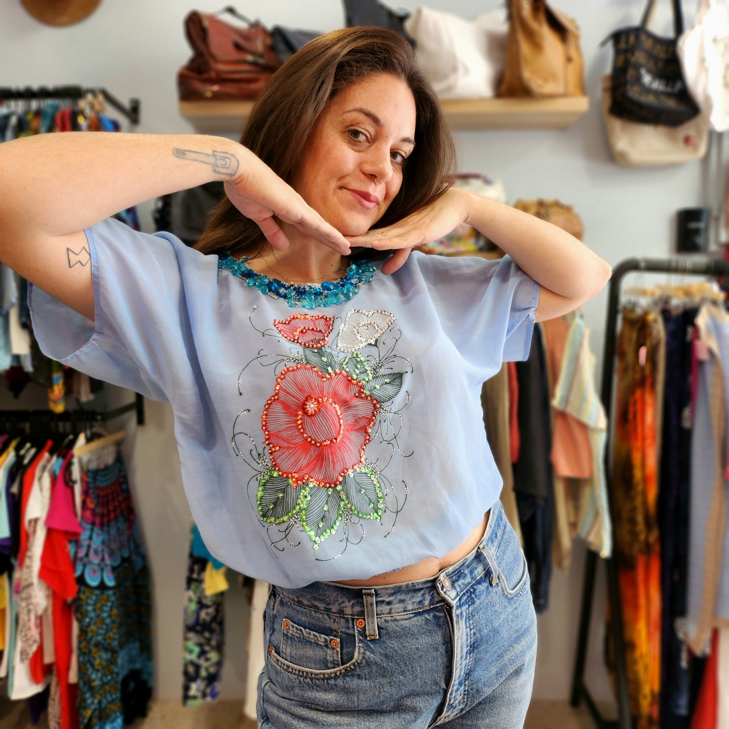 Beautiful Vintage Beaded Top
