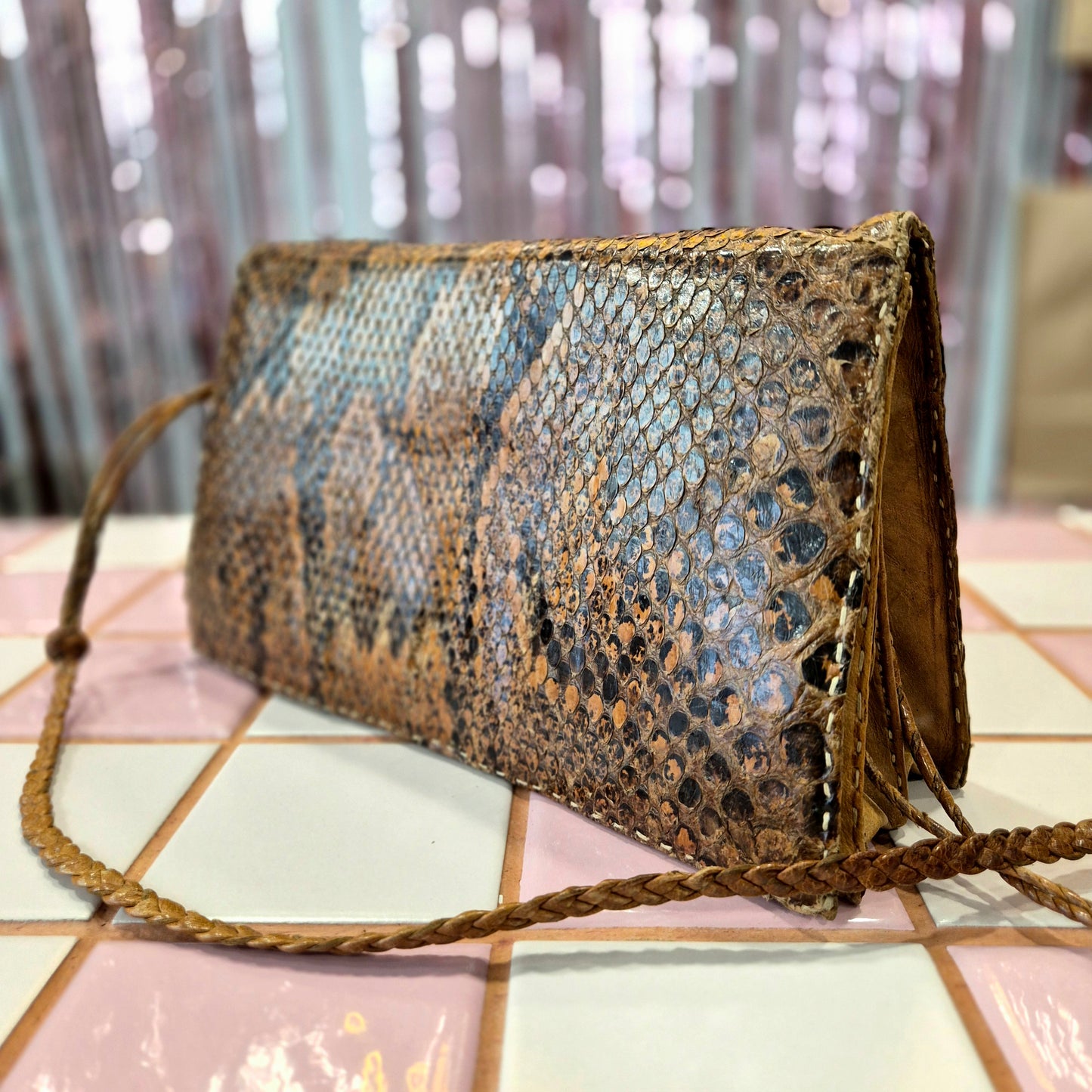 Vintage Snake Envelope Bag