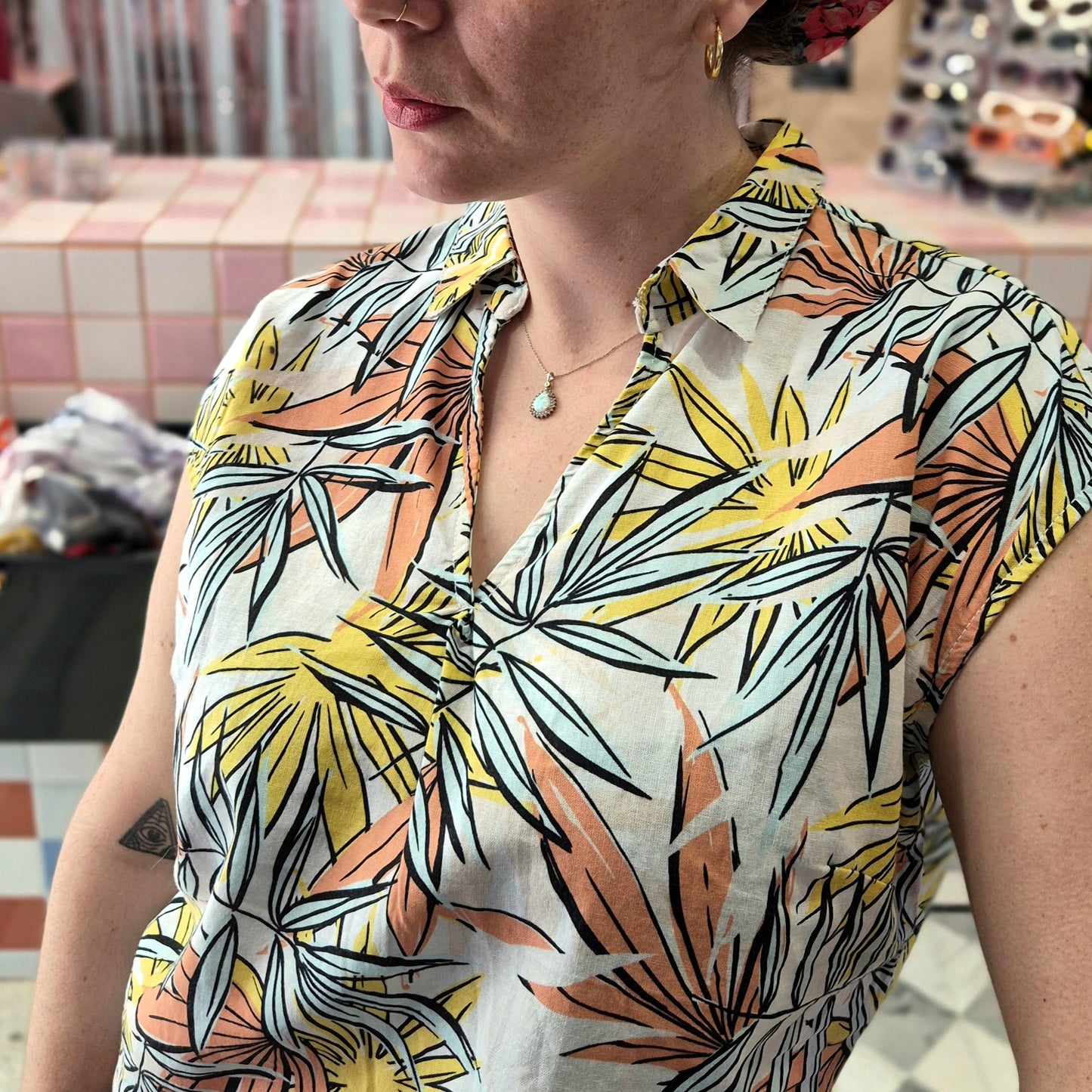 Linen Mix Top