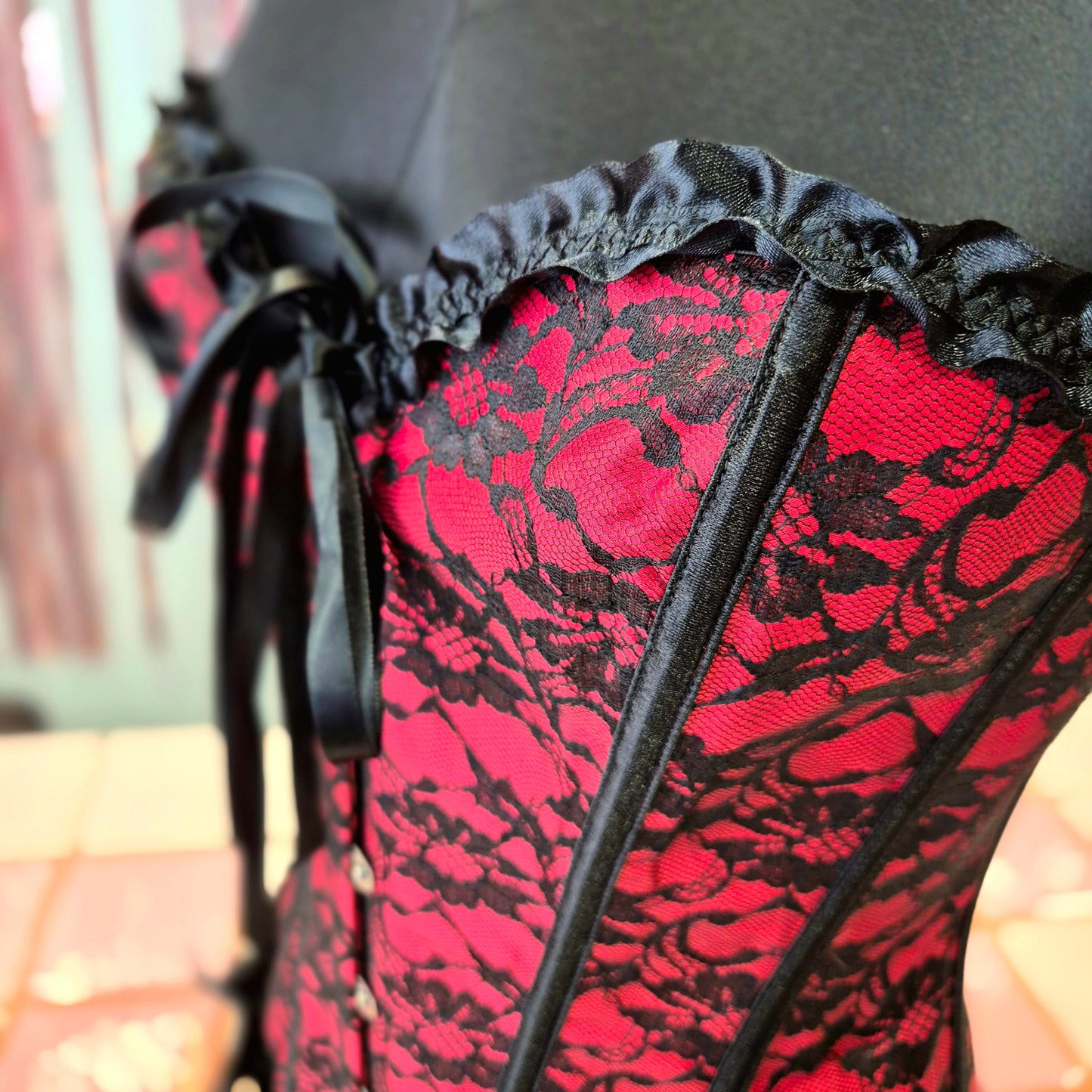 Brack and Red Corset