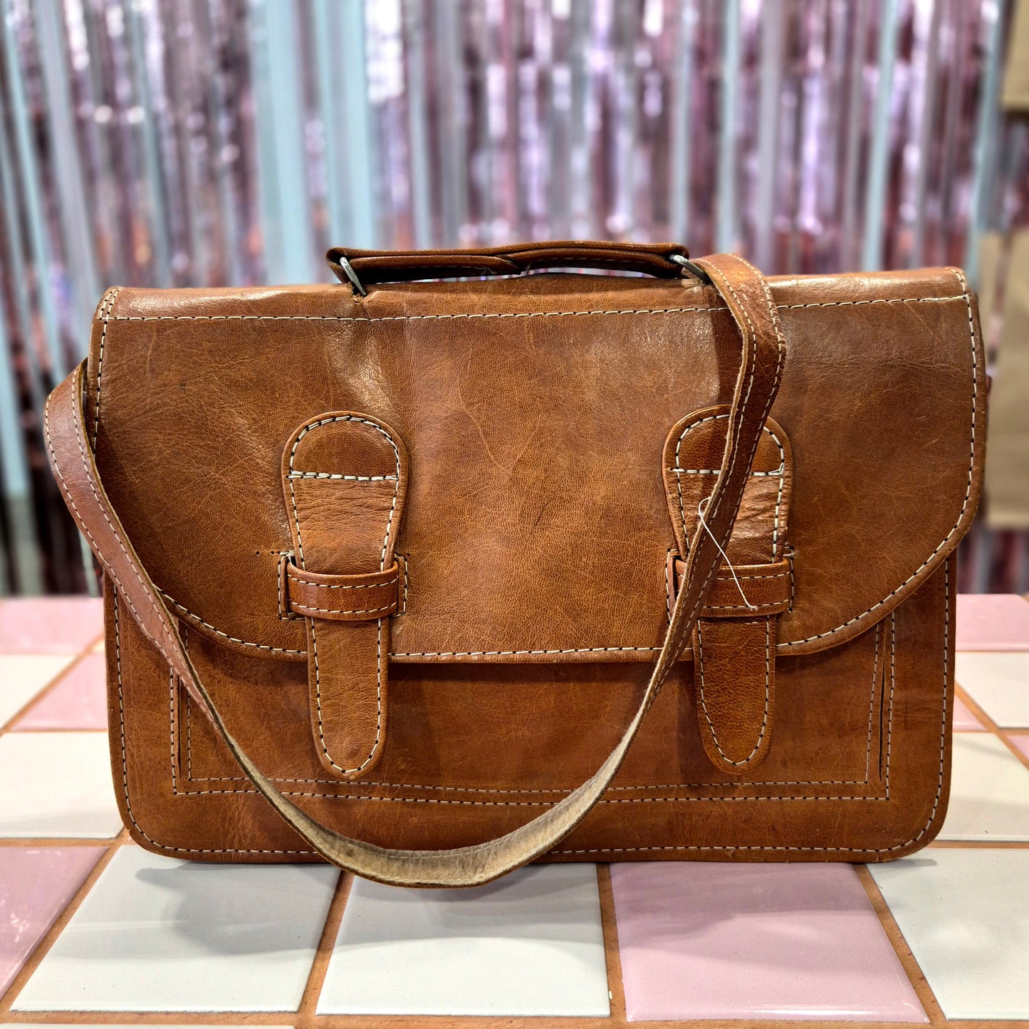 Vintage Leather Mailman Bag