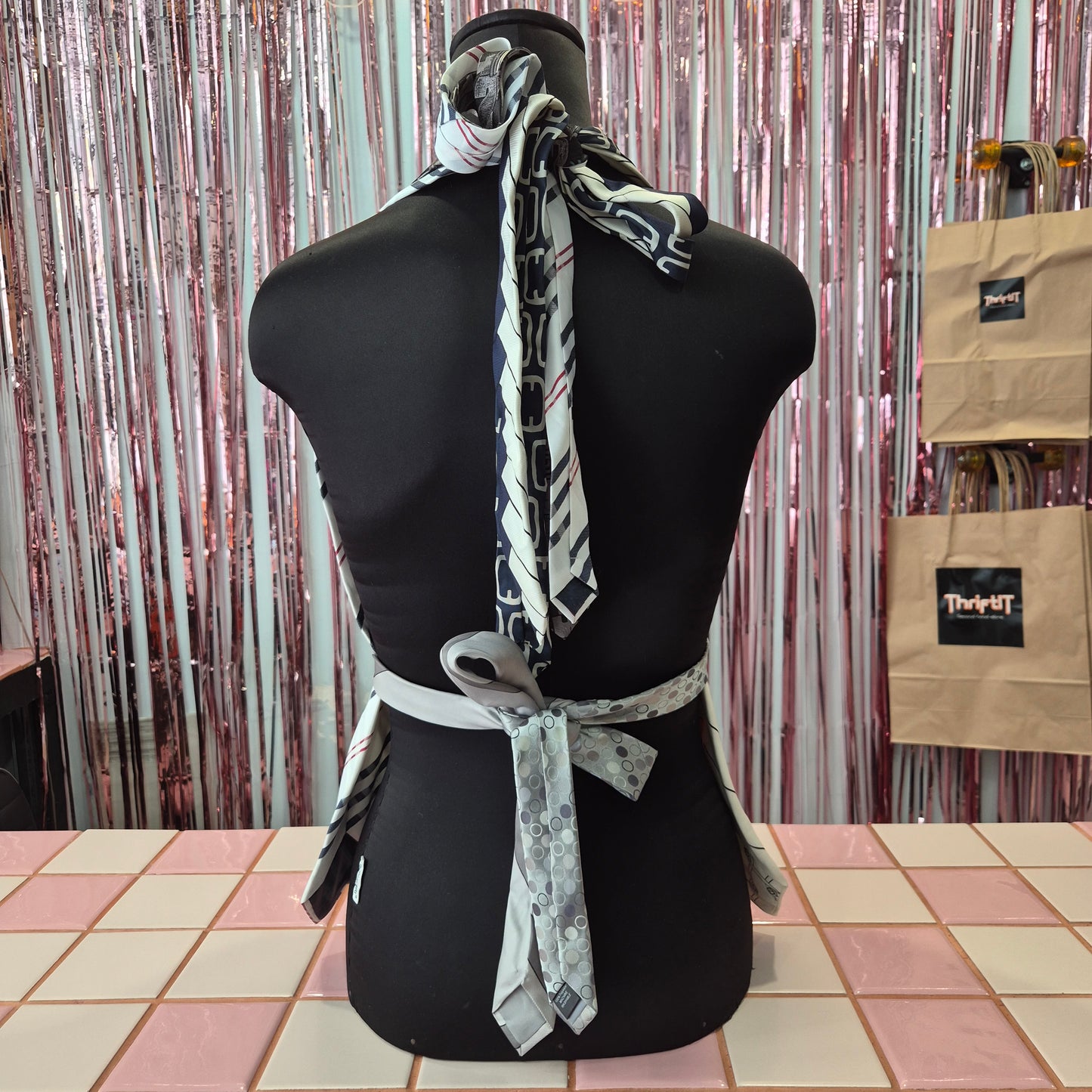 Upcycled Tie Halter Top