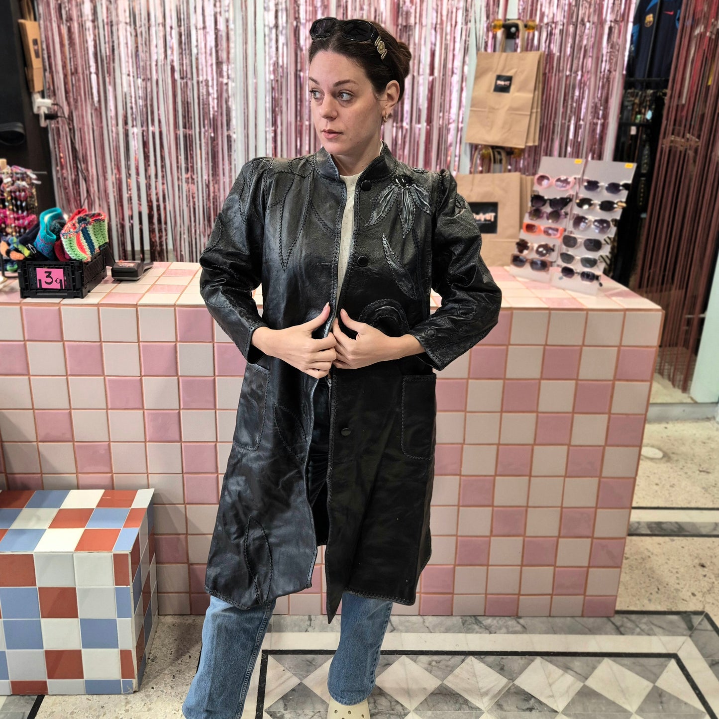 Stunning Detailed Leather Coat