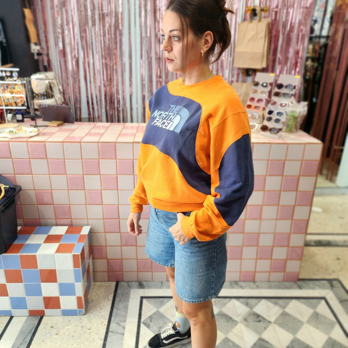 Reworked The North Face Sweatshirt