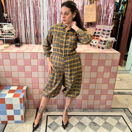 Vintage Jumpsuit with Gold Details