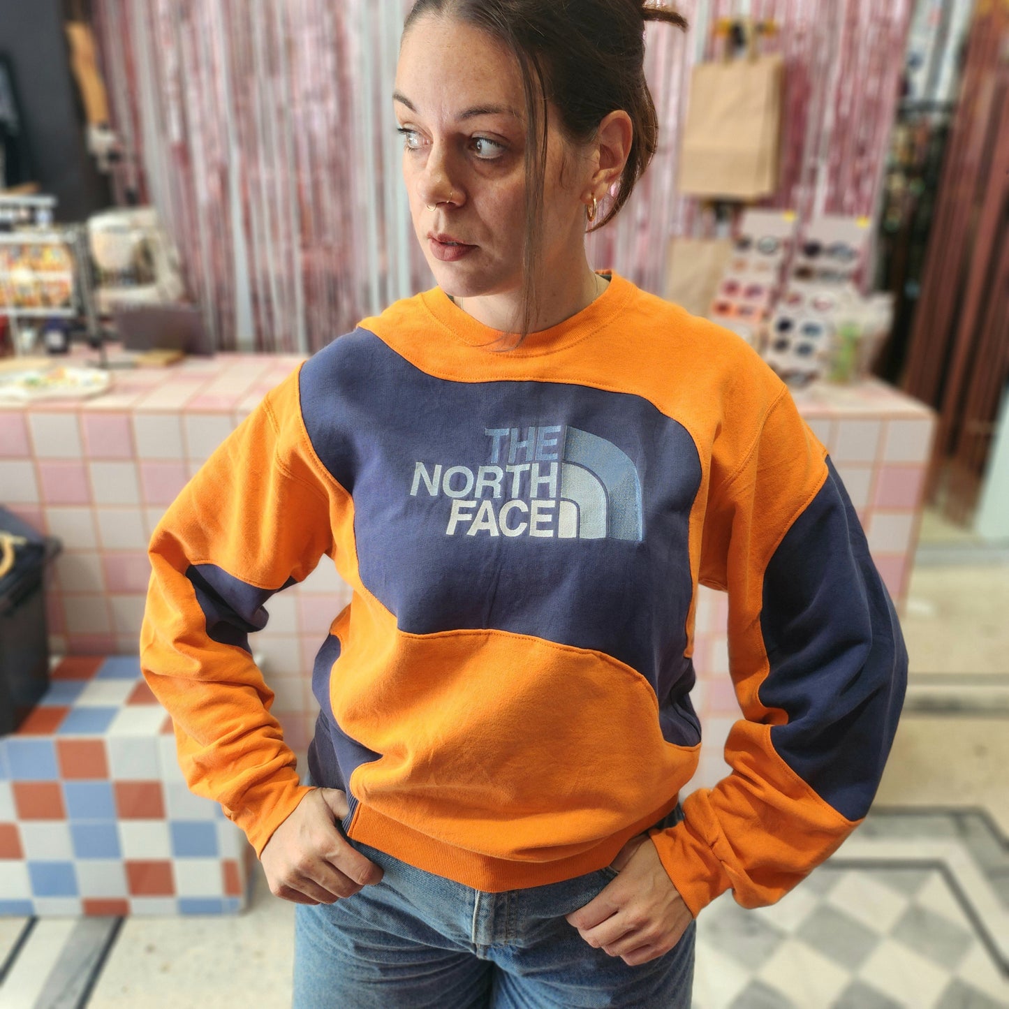 Reworked The North Face Sweatshirt